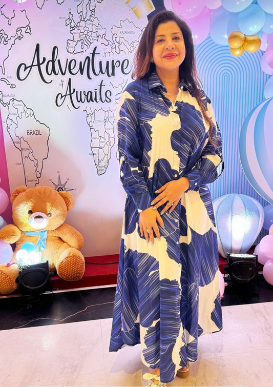 Sambhavna Seth’s Azure Leaf Dress