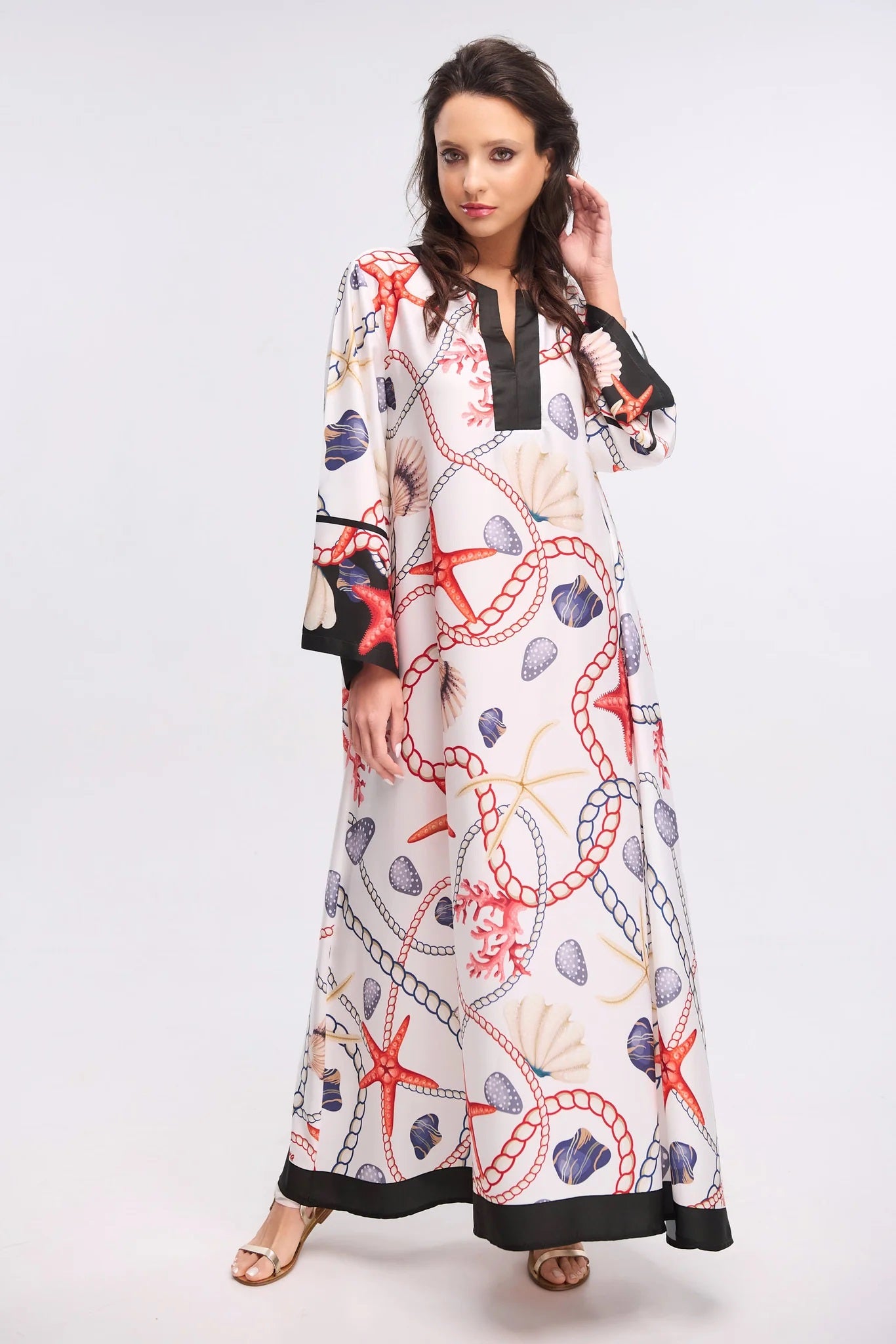 Safa Nautical Maxi Dress