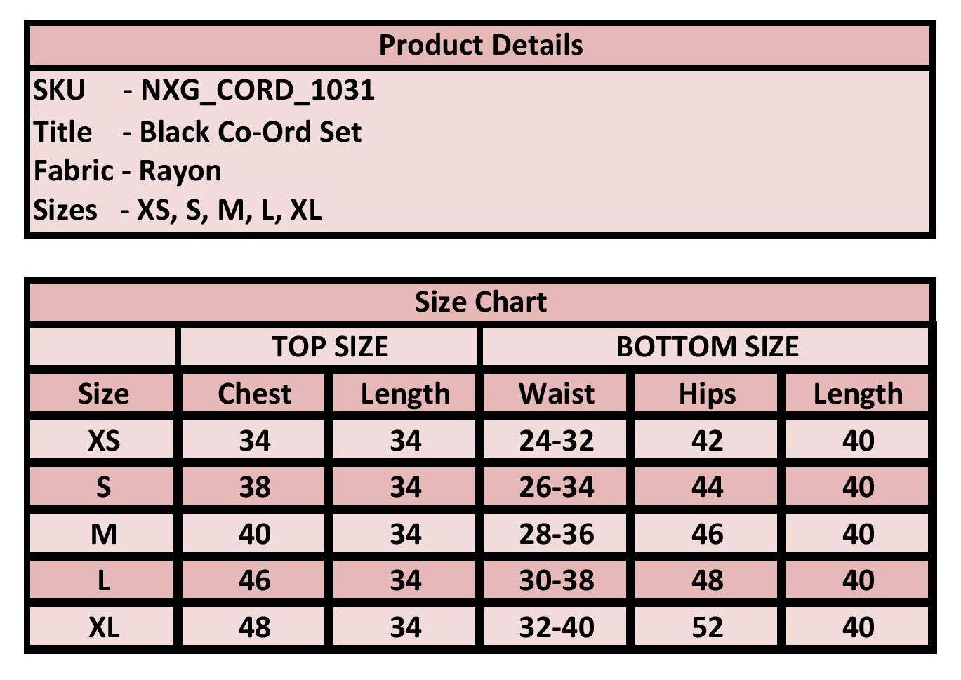 Noir Essence Rayon Co-Ord Set