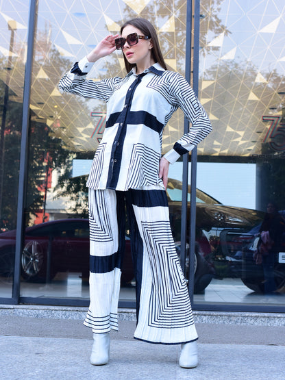 Monochrome Elegance Co-Ord Set