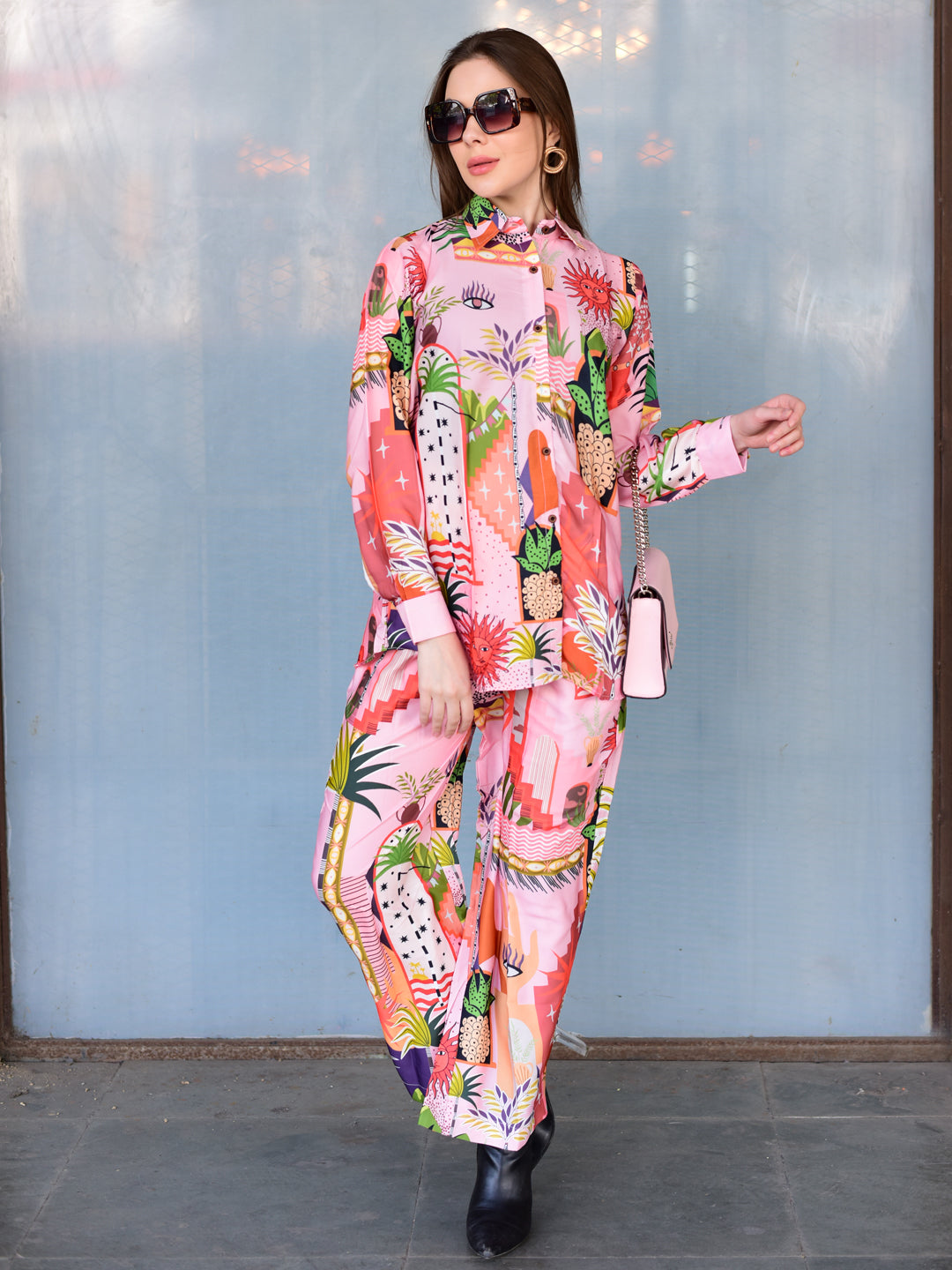 Floral Dream Soft Silk Co-Ord Set