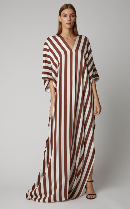 Serene Stripes Kaftan Dress