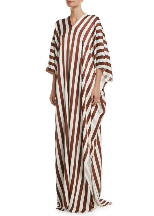 Serene Stripes Kaftan Dress