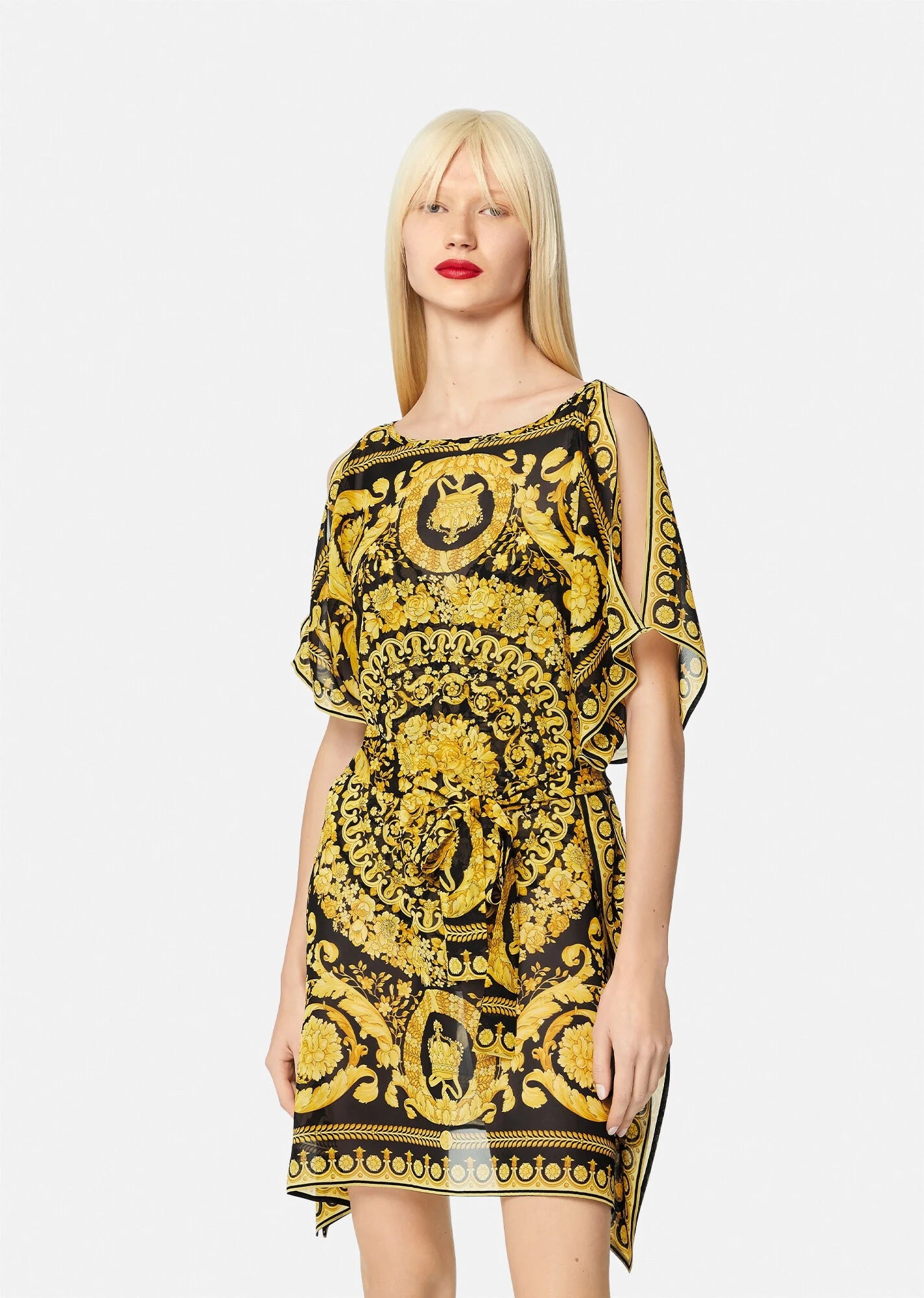 Charming Print Georgette Tunic Top