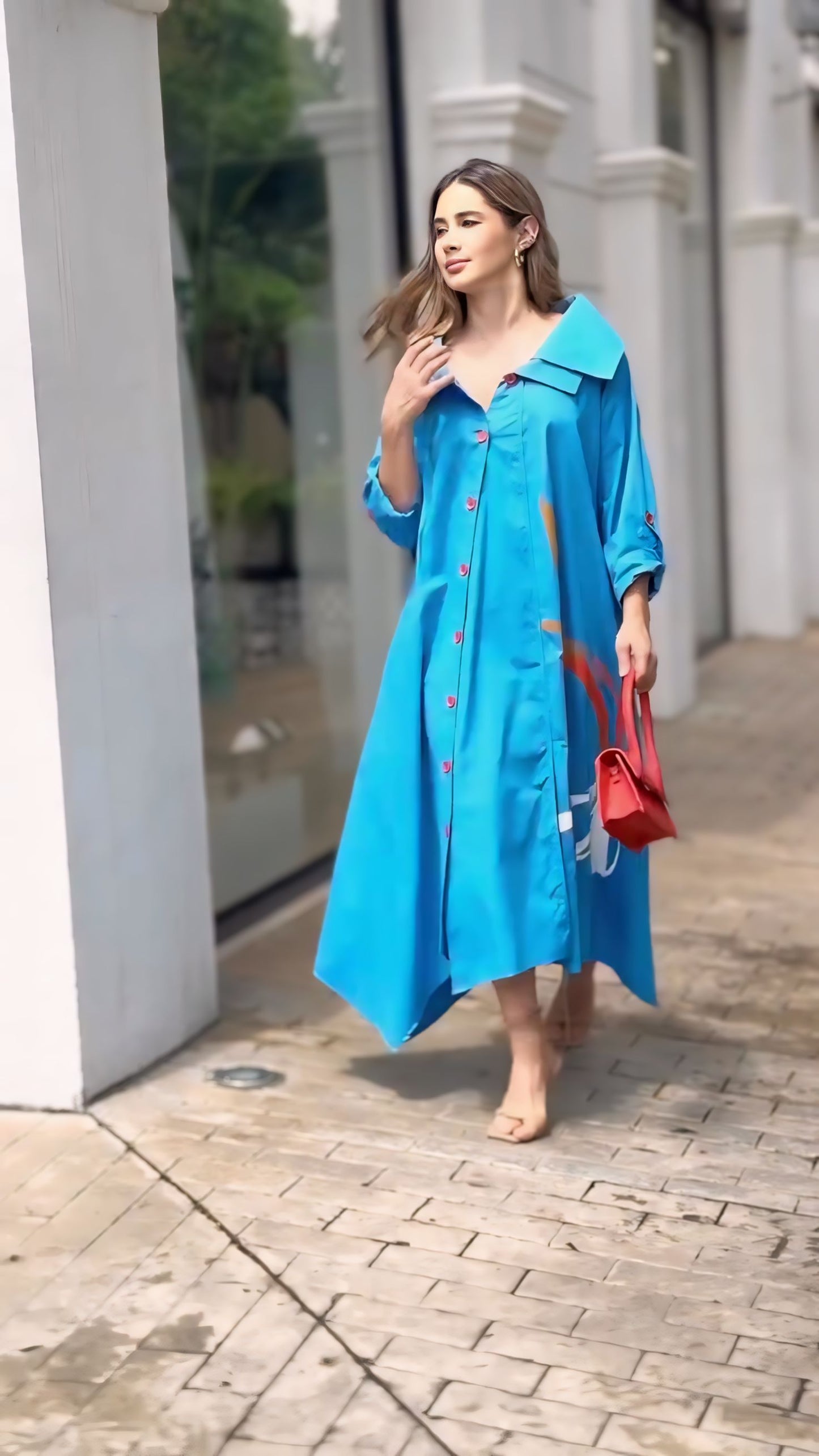 Everly Breeze Long Shirt Dress