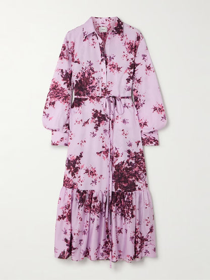 Ethereal Elegance Printed One-Piece Dress