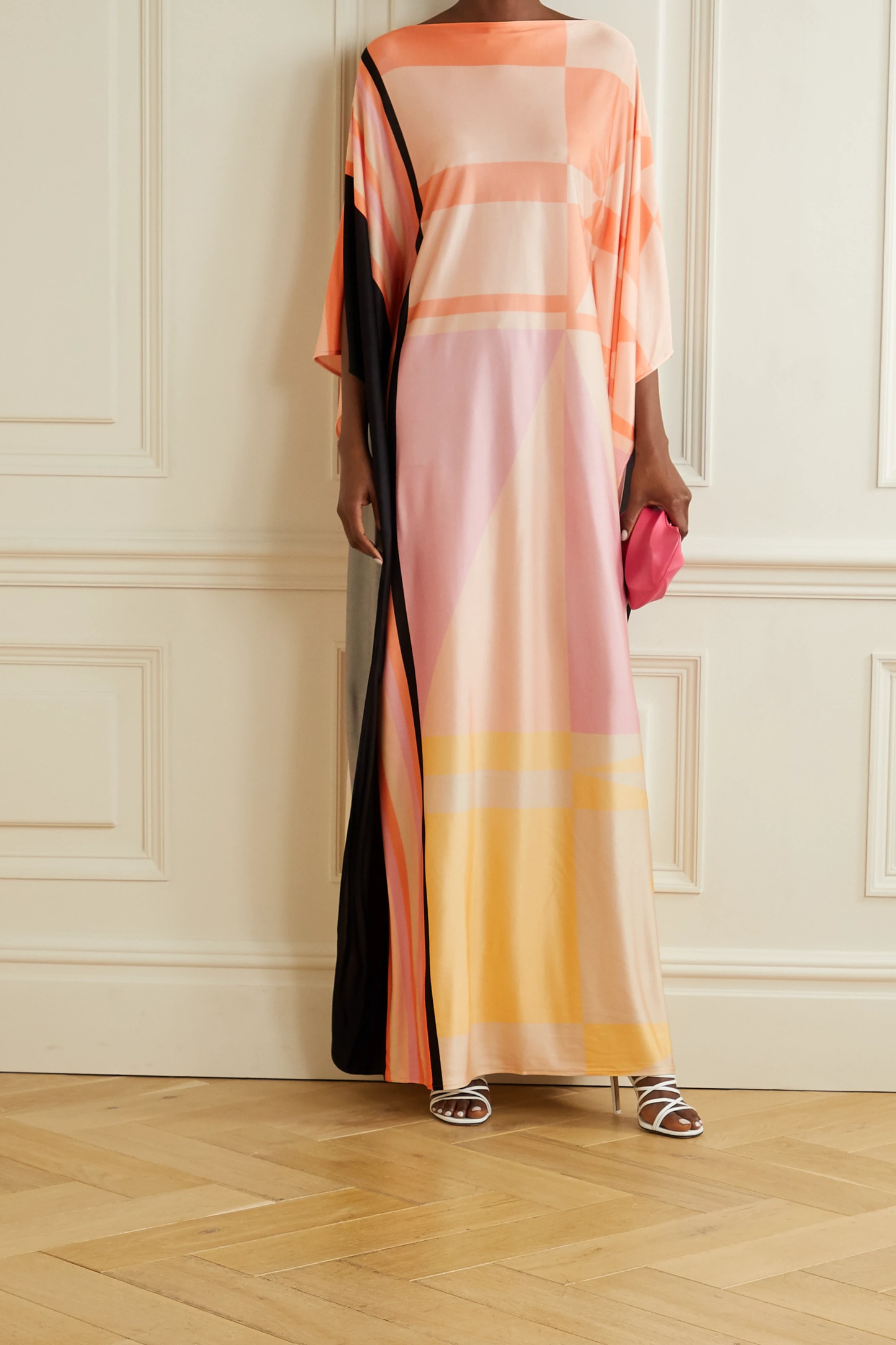 Girlfriend Satin Silk Kaftan Dress