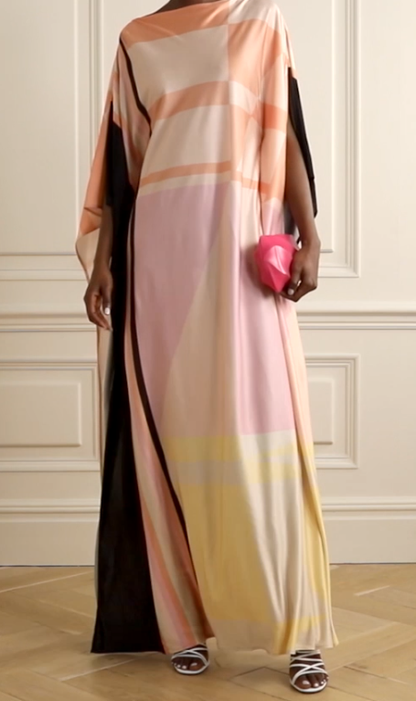 Girlfriend Satin Silk Kaftan Dress