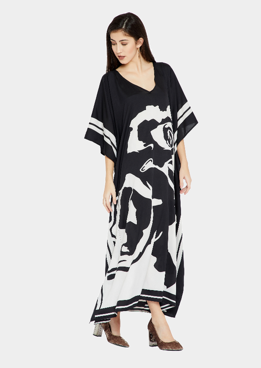 Artistic Flair Silk Crepe Kaftan