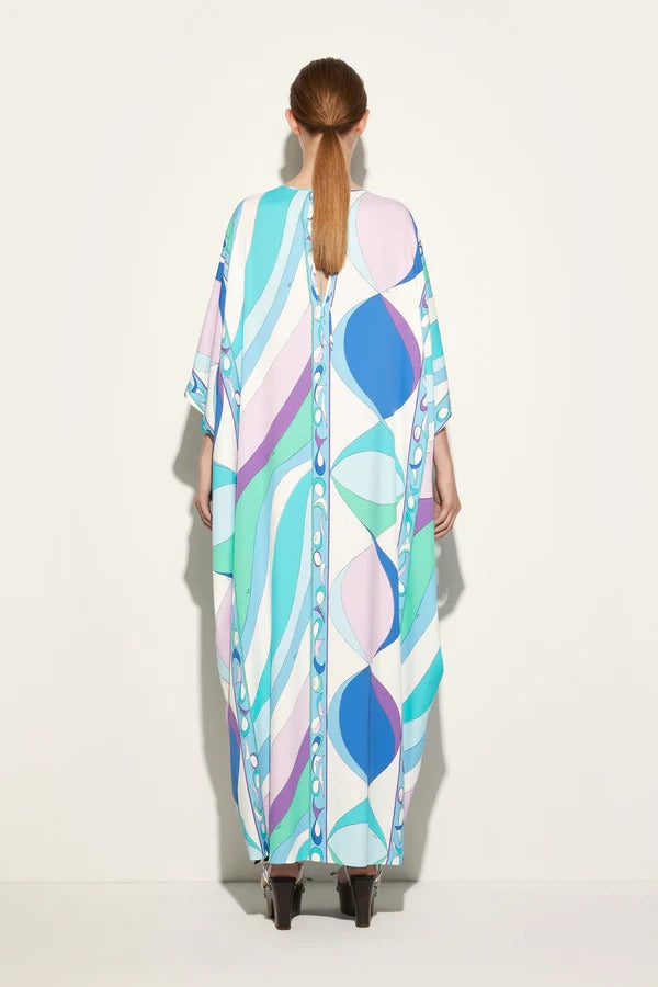 Radiant Breeze Printed Long Kaftan