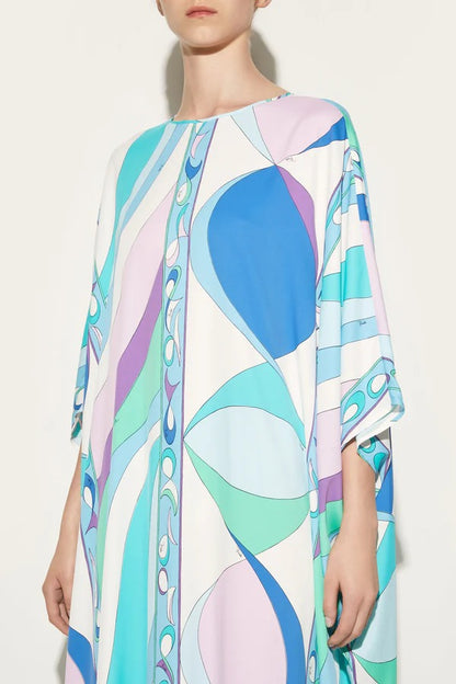 Radiant Breeze Printed Long Kaftan