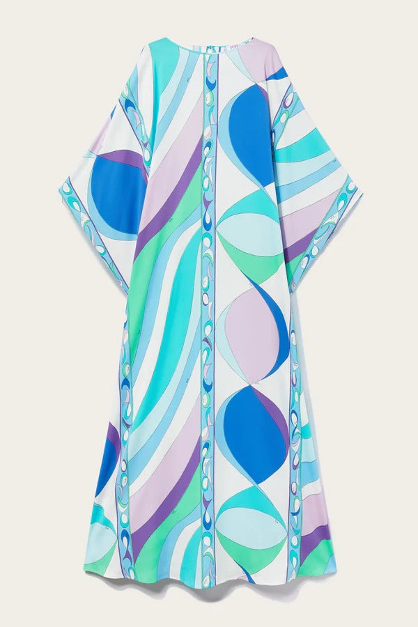 Radiant Breeze Printed Long Kaftan