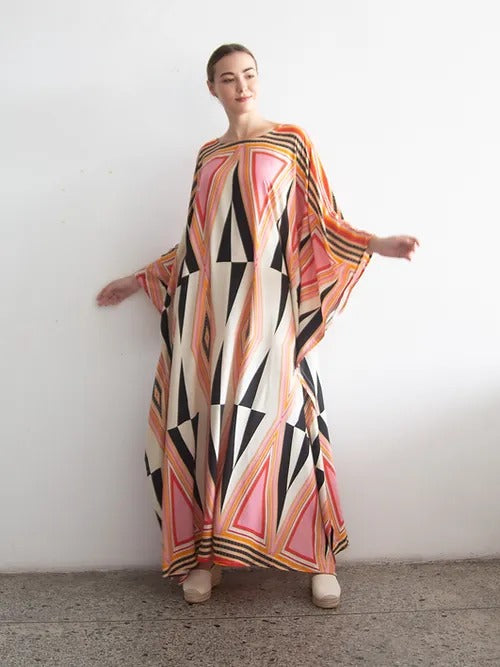 Elegant Essence Printed Long Kaftan