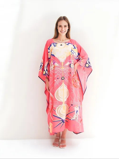 Radiant Harmony Printed Long Kaftan