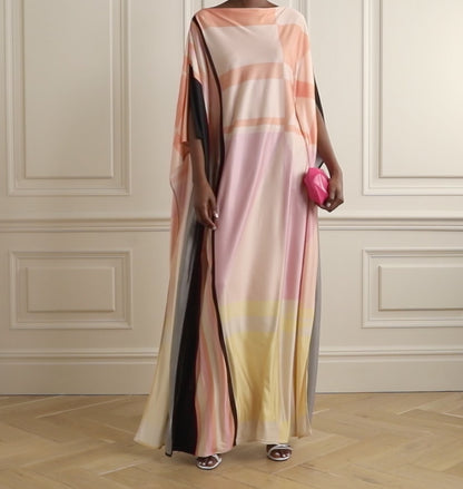 Girlfriend Satin Silk Kaftan Dress