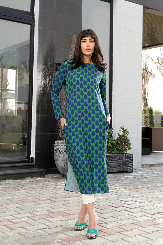 Green Elegance Kurti