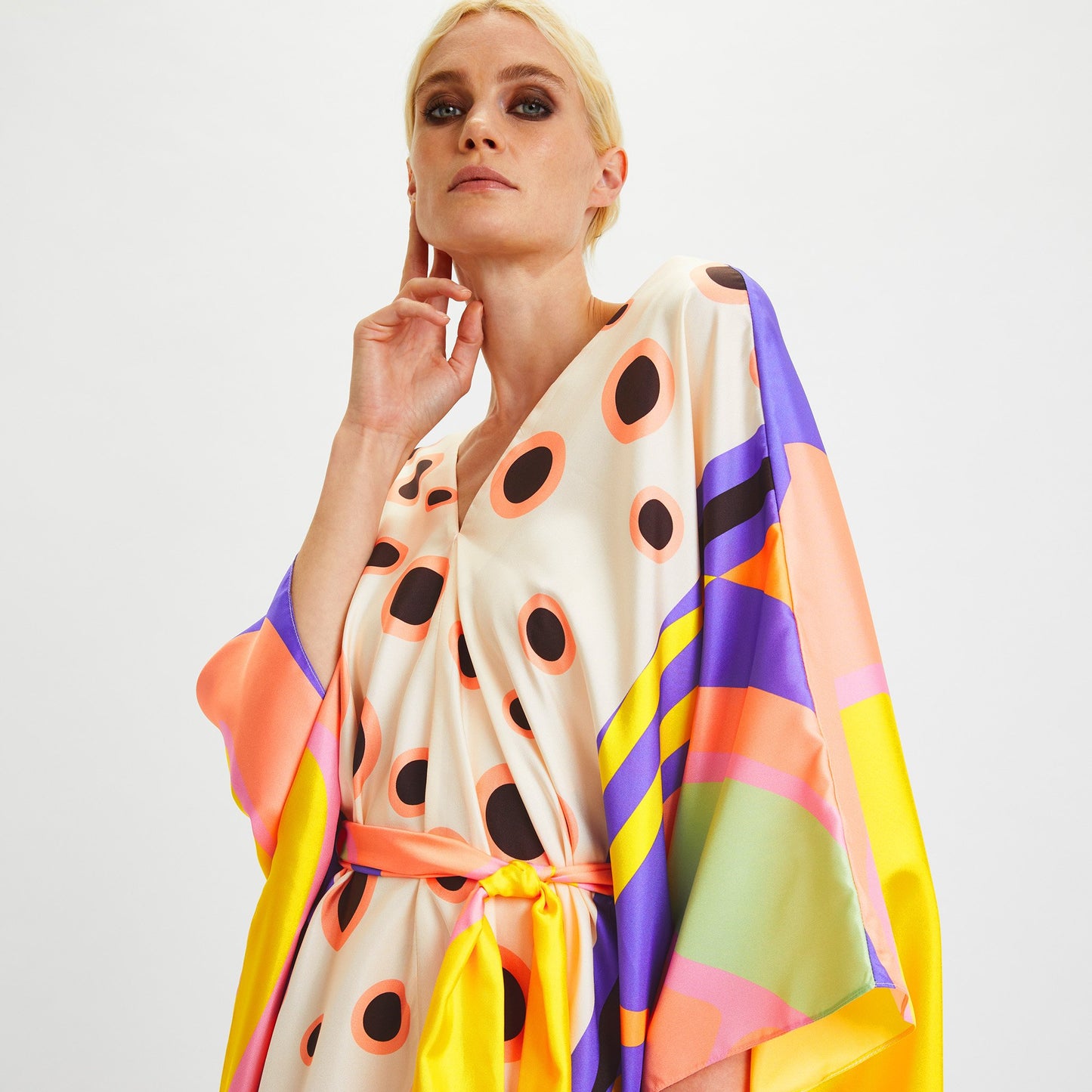 Dottie Peach Kaftan Dress