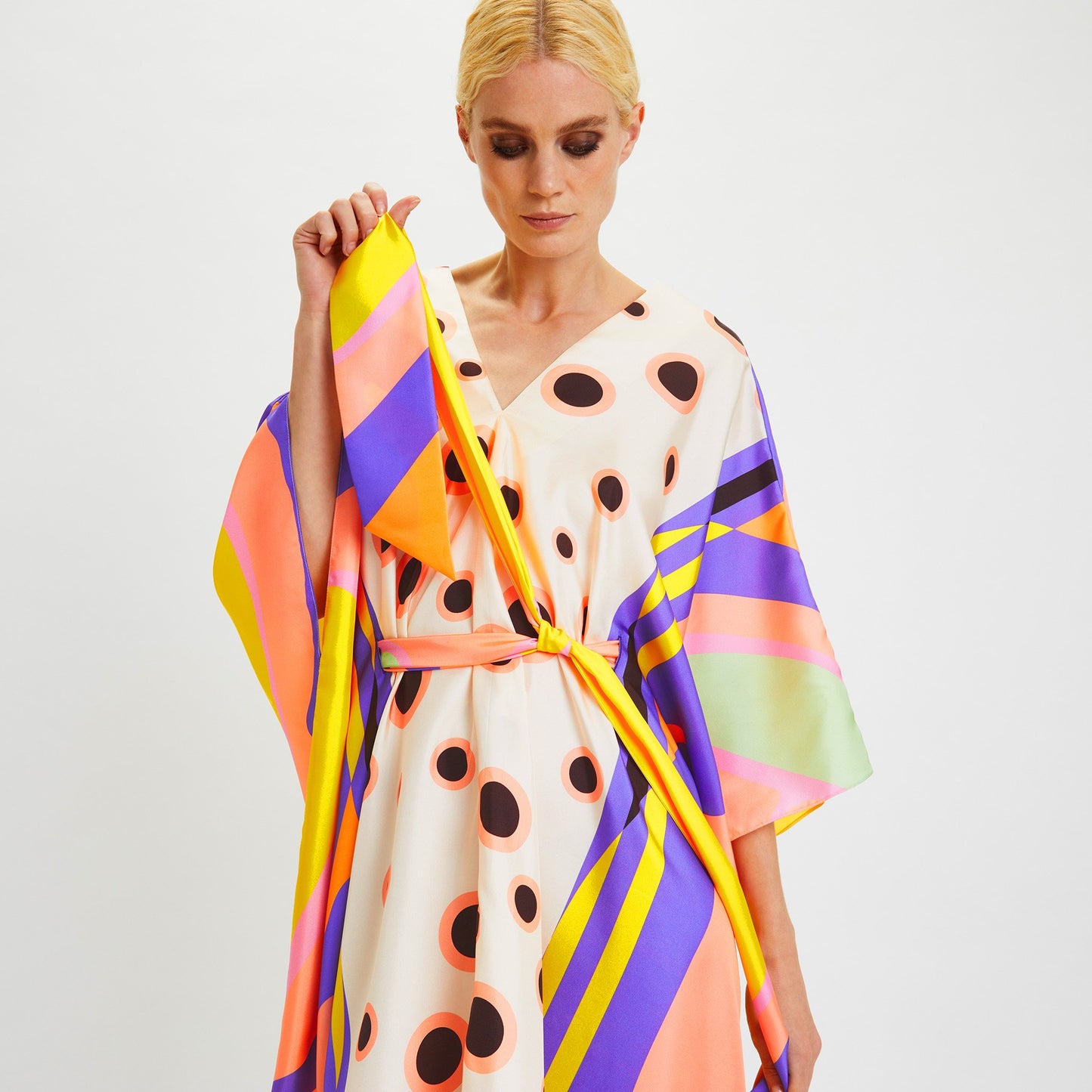 Dottie Peach Kaftan Dress