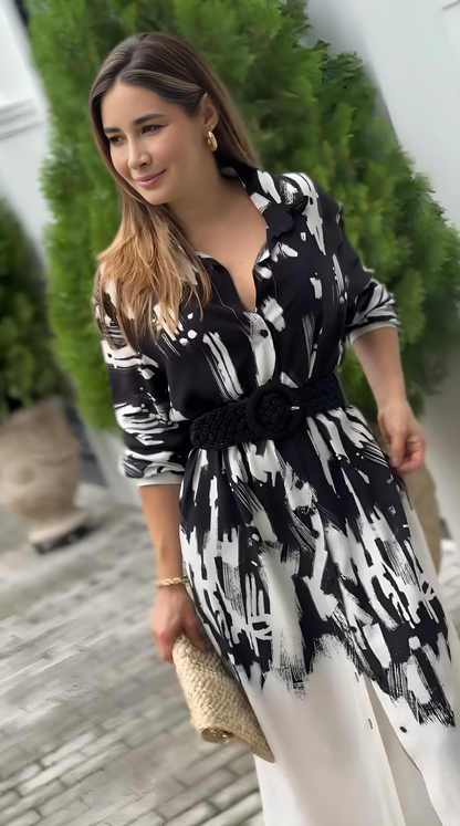 Gen Z flex Shirt Dress with Pants