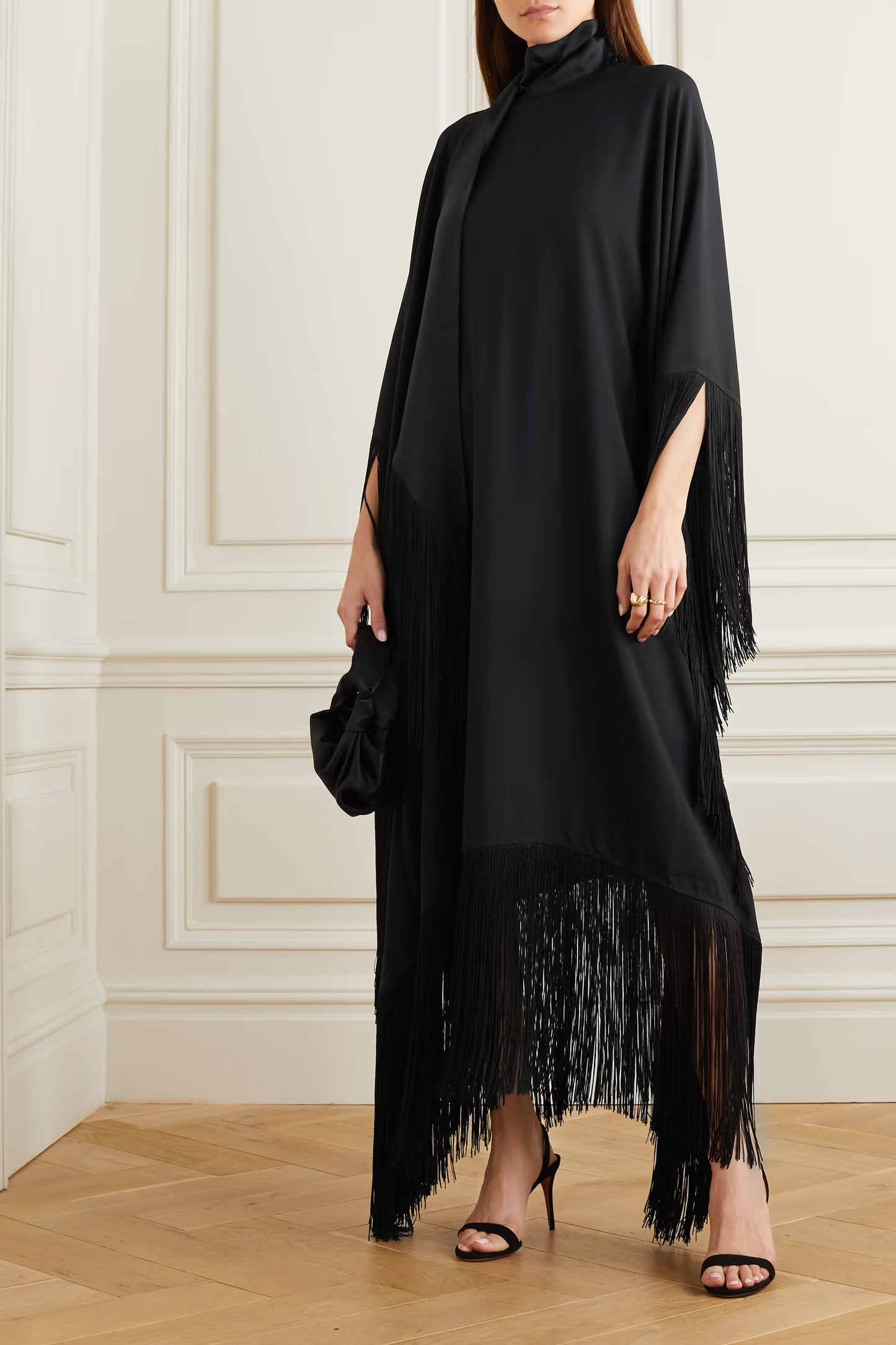 Enigma Fringe Black Dress